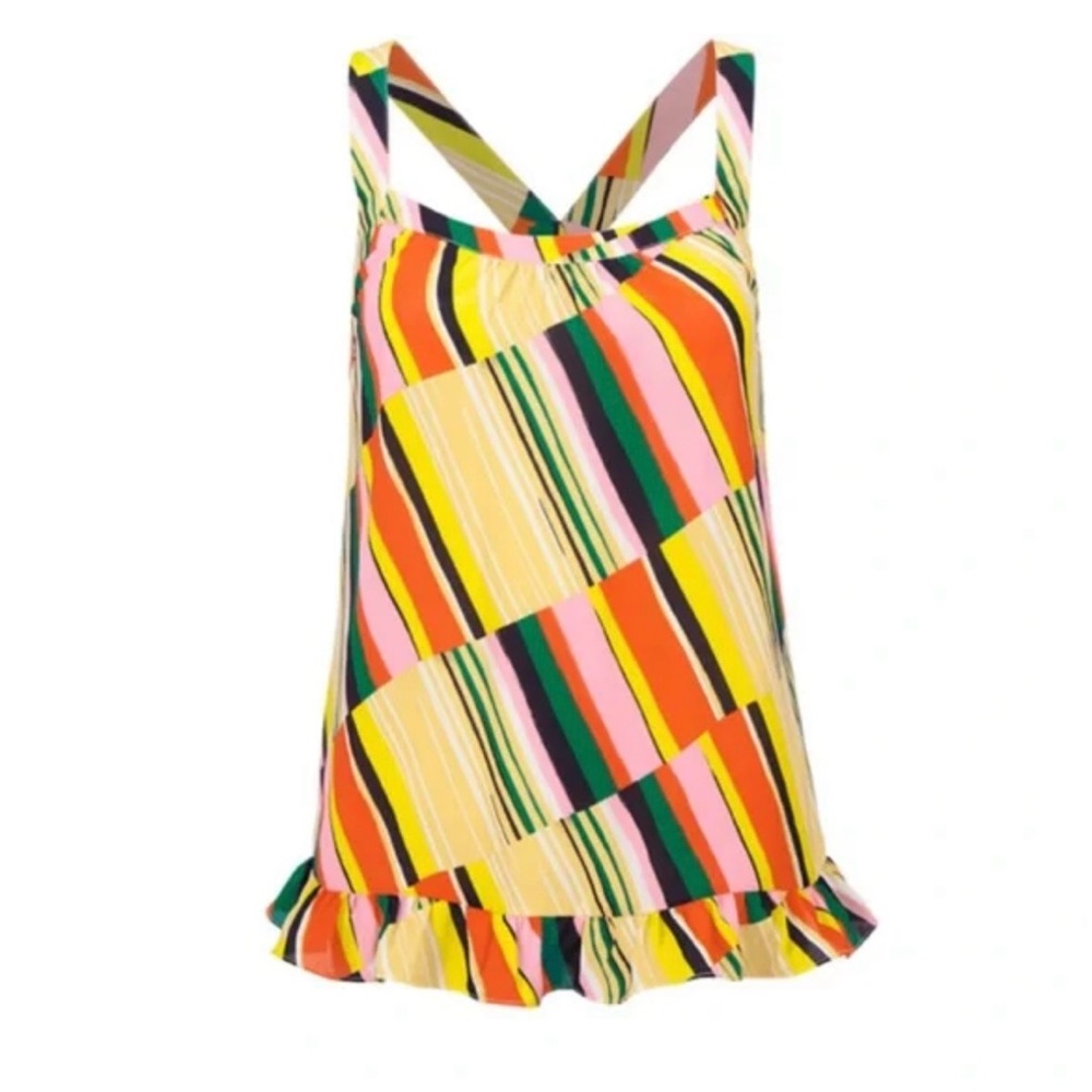 Cabi Skip Halter Broken Stripe #5979 Tank Top Camisole MEDIUM  Multicolor NWT